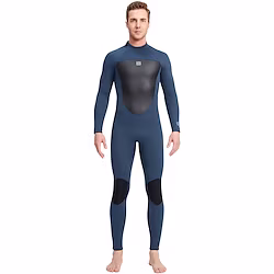 DiveSail Men's Full Wetsuit 3mm SCR Neoprene Diving Suit Thermal Warm Micro-elastic Full Body Front Zip Back Zip - Diving Surfing Snorkeling Kayaking Solid Color Summer Spring Autumn Lightinthebox