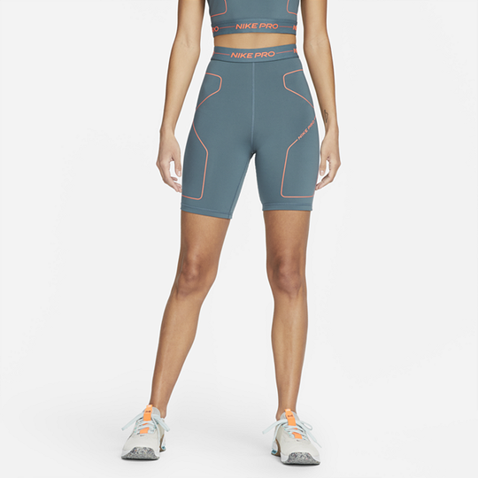 Nike Pro Women's 18cm (approx.) High-Rise Training Shorts - Blue