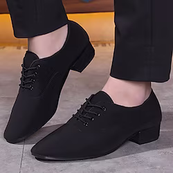 Men's Latin Shoes Modern Shoes Square Dance Party / Evening Contemporary Dance Thick Heel Pointed Toe Elastic Band Adults' 4.5cm Heel 2.5cm Heel miniinthebox