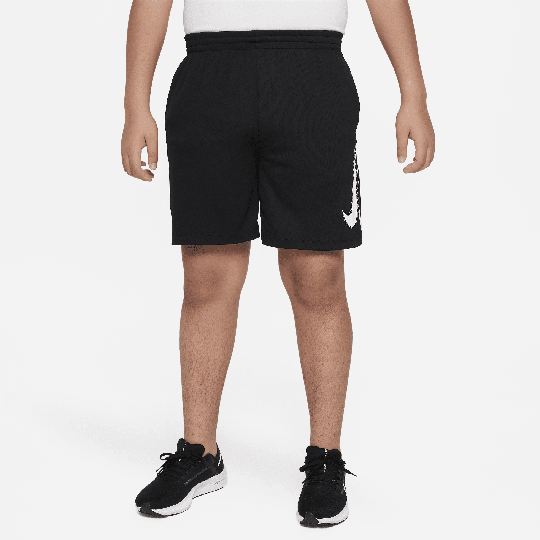 Nike Dri-FIT Multi+ Older Kids' (Boys') Graphic Training Shorts (Extended Size) - 1 - 50% Recycled Polyester - Black