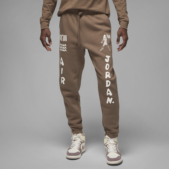 Jordan Artist Series by Umar Rashid Men's Flight Fleece Trousers - Brown