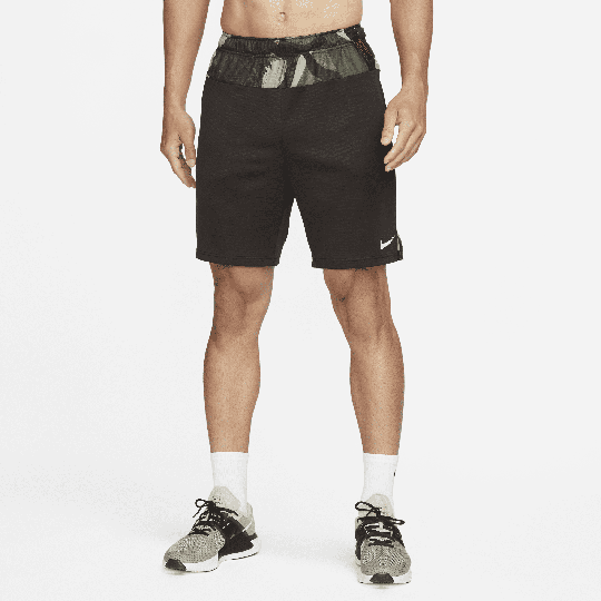 Nike Dri-FIT Men's Knit Camo Training Shorts - Brown - 50% Recycled Polyester