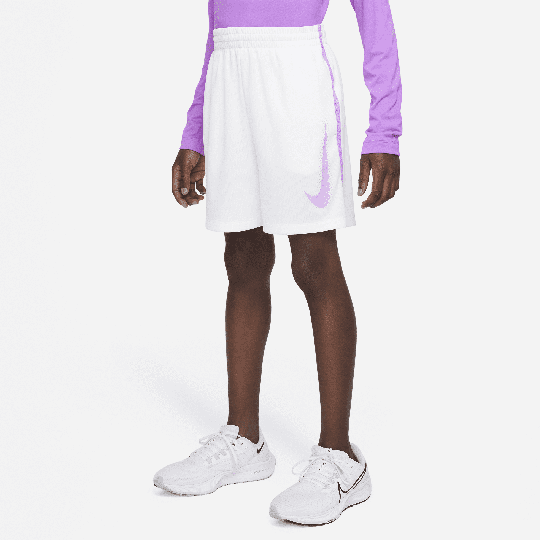 Nike Multi Older Kids' (Boys') Dri-FIT Graphic Training Shorts - 1 - 50% Recycled Polyester - White