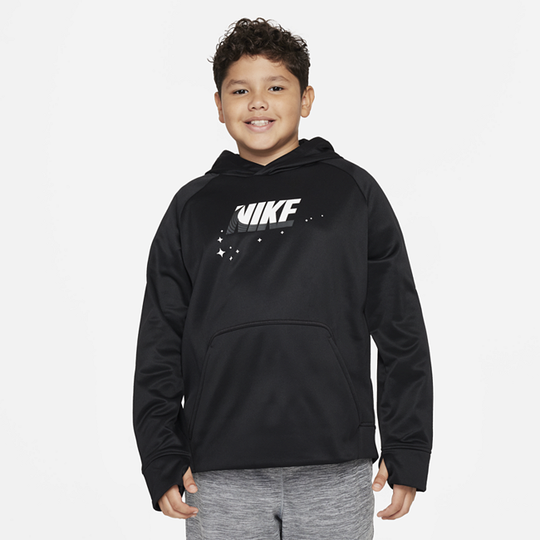 Nike Therma-FIT Older Kids' (Boys') Training Hoodie (Extended Size) - Black