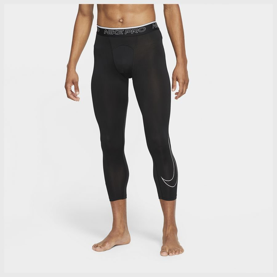 Nike Pro Trikoot 3/4 - Musta/Valkoinen