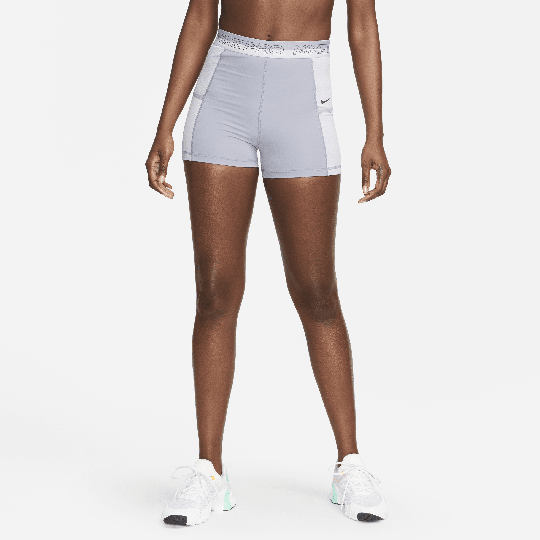 Nike Pro Women's High-Waisted 8cm (approx.) Training Shorts with Pockets - Purple - 50% Recycled Polyester
