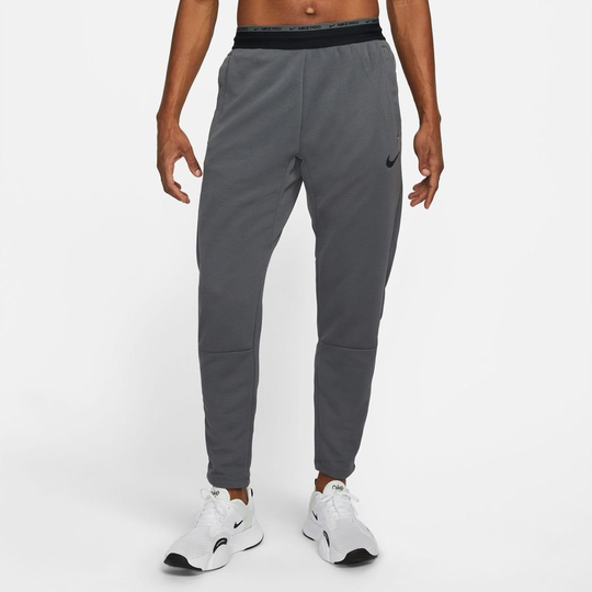 Nike Pro Treenihousut Fleece - Harmaa/musta, koko Large