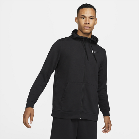 Nike Dri-FIT Men's Full-Zip Training Hoodie - Black