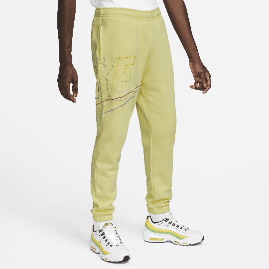 Nike Club Fleece+ Men's Brushed-back Trousers - Yellow