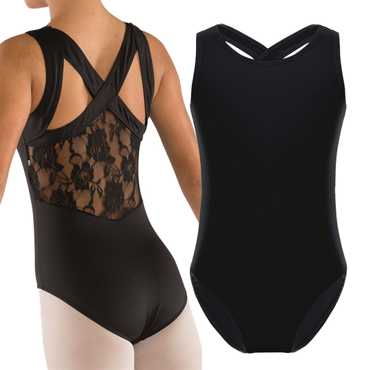 Girls Professional Ballet Leotard Floral Lace Sports Gymnastics Leotard Ballerina Party Kid Dance Costume Bodysuit