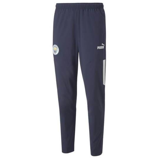Manchester City Treenihousut Pre Match Woven - Navy/valkoinen - PUMA, koko Large