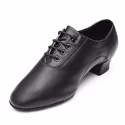 Men's Latin Shoes Ballroom Dance Shoes Performance Lace Up Heel Sneaker Low Heel Loafer Black Lightinthebox