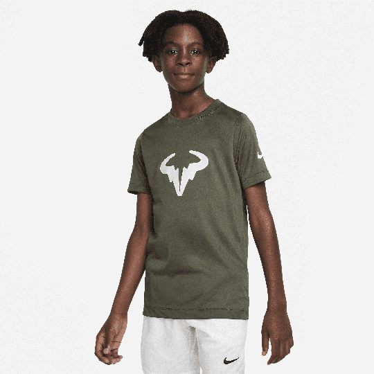 Rafa Older Kids' (Boys') Training T-Shirt - 50% Recycled Polyester - Green