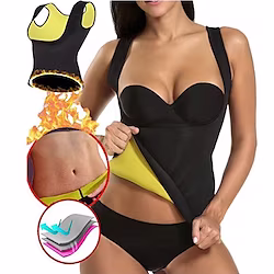 Waist Trainer Vest Hot Sweat Workout Tank Top Slimming Vest Sports Neoprene Polyster Yoga Gym Workout Exercise Fitness Stretchy Non Toxic Durable Tummy Control Tummy Fat Burner For Women miniinthebox