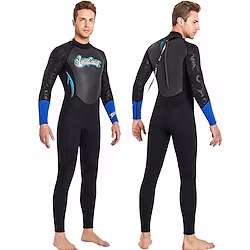 DiveSail Men's Full Wetsuit 3mm SCR Neoprene Diving Suit Thermal Warm Micro-elastic Full Body Back Zip - Diving Surfing Snorkeling Water Sports Patchwork Summer Spring Winter Lightinthebox