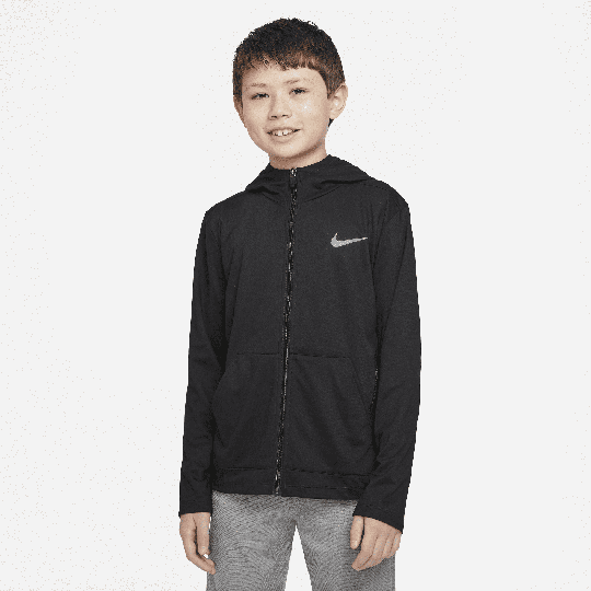 Nike Older Kids' (Boys') Full-Zip Training Hoodie - Black