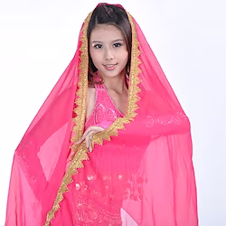 Belly Dance Veil Women's Training / Performance Tulle Solid Modern Veil Lightinthebox