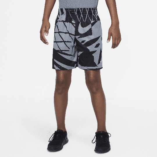 Nike Dri-FIT Multi+ Older Kids' (Boys') Printed Training Shorts - 1 - Grey