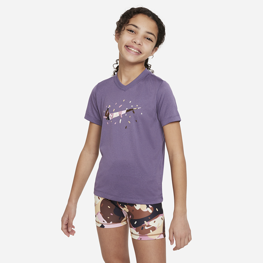 Nike Dri-FIT Older Kids' (Girls') Training T-Shirt - Purple