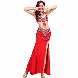 Belly Dance Skirt Tassel Paillette Women's Performance Sleeveless Crystal Cotton Chinlon Spandex Lightinthebox