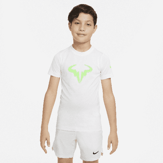 Rafa Older Kids' (Boys') Training T-Shirt - 1 - 50% Recycled Polyester - White