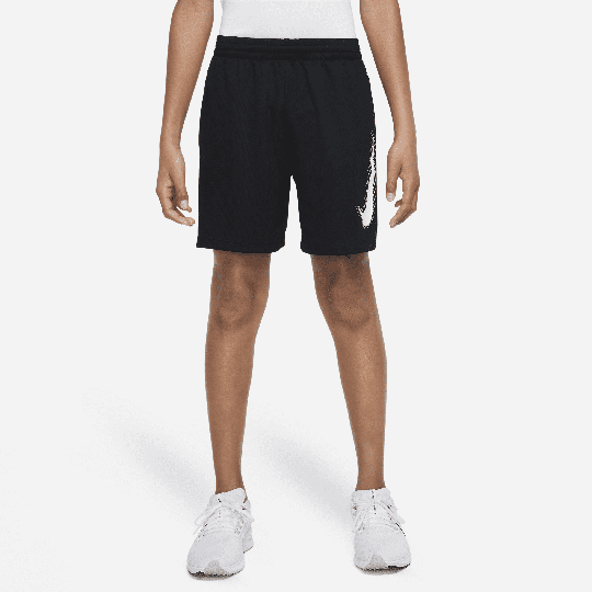 Nike Multi Older Kids' (Boys') Dri-FIT Graphic Training Shorts - 1 - 50% Recycled Polyester - Black