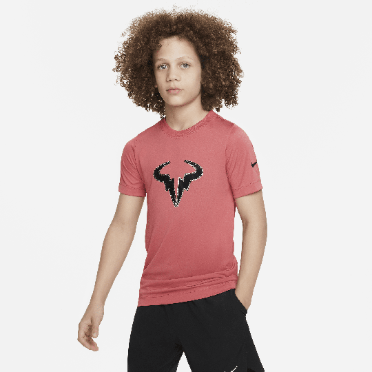 Rafa Older Kids' (Boys') Training T-Shirt - 1 - 50% Recycled Polyester - Red