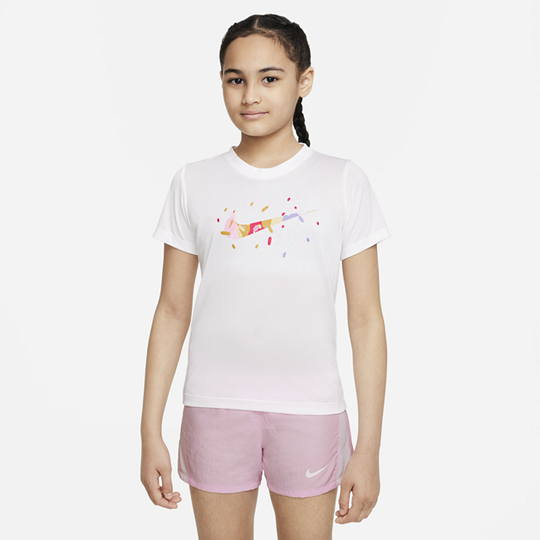 Nike Dri-FIT Older Kids' (Girls') Training T-Shirt - White