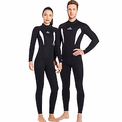 DiveSail Men's Full Wetsuit 3mm SCR Neoprene Diving Suit Thermal Warm Micro-elastic Full Body Back Zip Knee Pads - Diving Surfing Snorkeling Water Sports Patchwork Summer Spring Autumn Lightinthebox