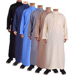 Saudi Style Arabic Thobe Men's Arab Robe Muslim Clothes Ramadan Middle East Ethnic Clothes Lightinthebox