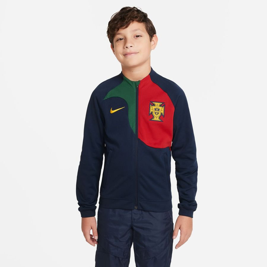 Portugali Treenitakki Academy Pro Anthem 2022/23 - Navy/Vihreä/Keltainen Lapset - Nike, koko L: 147-158 cm