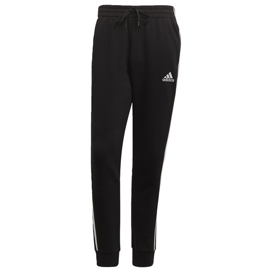 adidas Treenihousut Essentials Fleece Tapered 3-stripes - Musta/valkoinen, koko X-Small