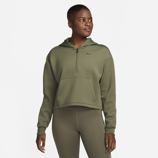 Nike Dri-FIT Women's Graphic 1/2-Zip Training Hoodie - Green