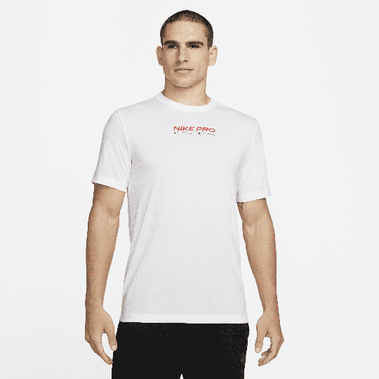 Nike Pro Dri-FIT Men's Training T-Shirt - White - 50% Sustainable Blends